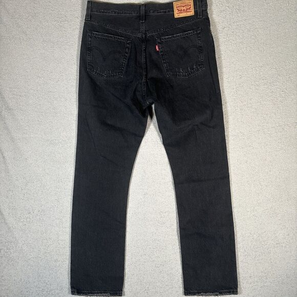 Levi’s 501 Jeans Men’s Size 32x30 Fits 34x29 Black Distressed Button Fly - Picture 11 of 16